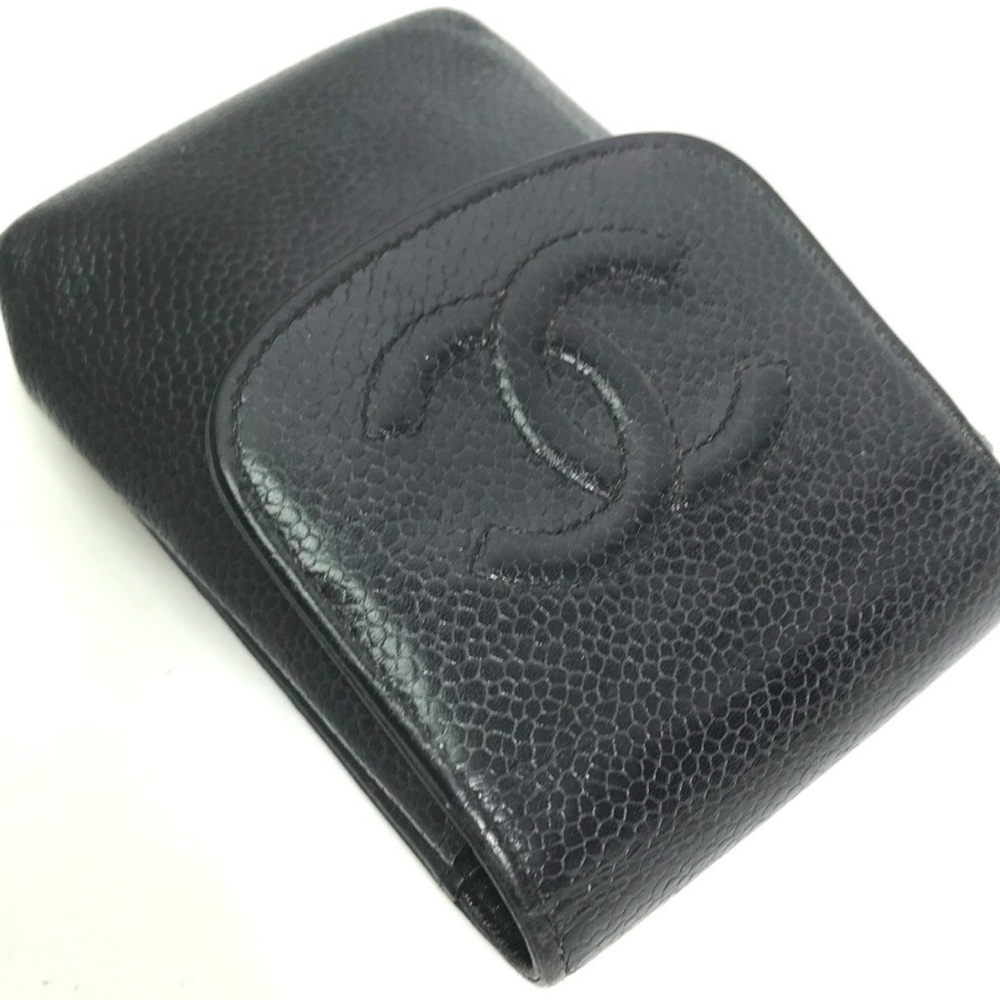 Chanel Leather CC Cigarette Pouch w/ 120cm Gold Chain - 100% Authentic
